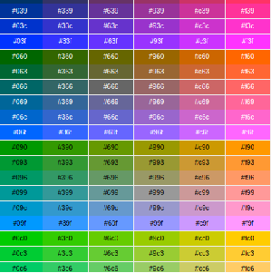 Color Chart — HTML Color Codes